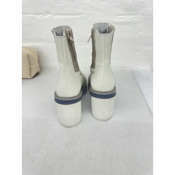 Free People James Chelsea Boots Leather Cushioned Cream Womens EUR 38 US 8 - Picture 4 of 7